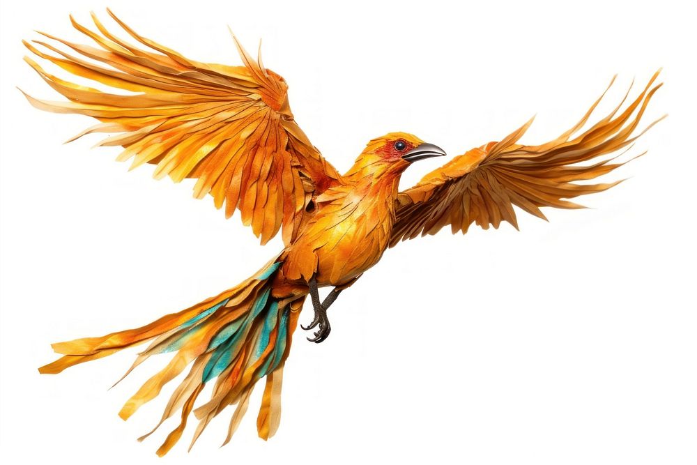 Phoenix bird flying animal beak. AI generated Image by rawpixel.