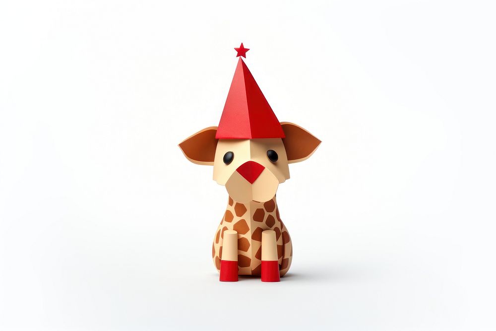 Christmas hat giraffe cute anthropomorphic. AI generated Image by rawpixel.