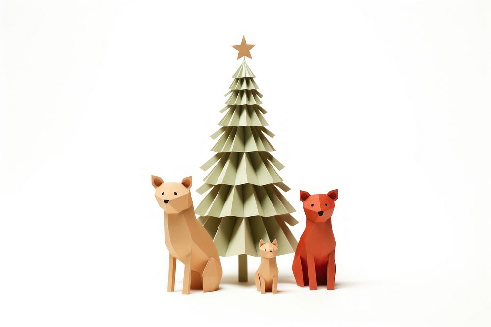 Christmas animal mammal tree. AI generated Image by rawpixel.