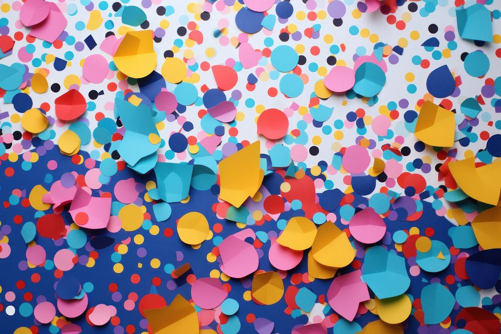 Confetti paper backgrounds celebration. AI generated Image by rawpixel.