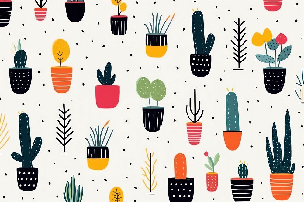 Plant pattern cactus backgrounds. AI generated Image by rawpixel.