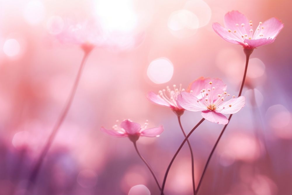 Pink flower nature backgrounds outdoors. AI generated Image by rawpixel.