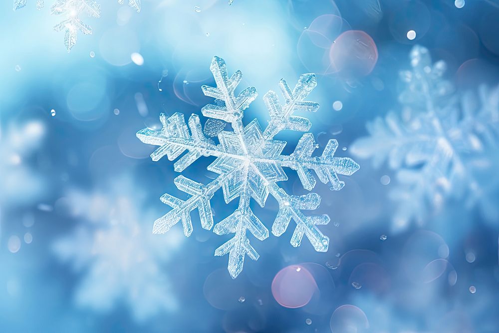 Snowflakes backgrounds motion nature. AI generated Image by rawpixel.