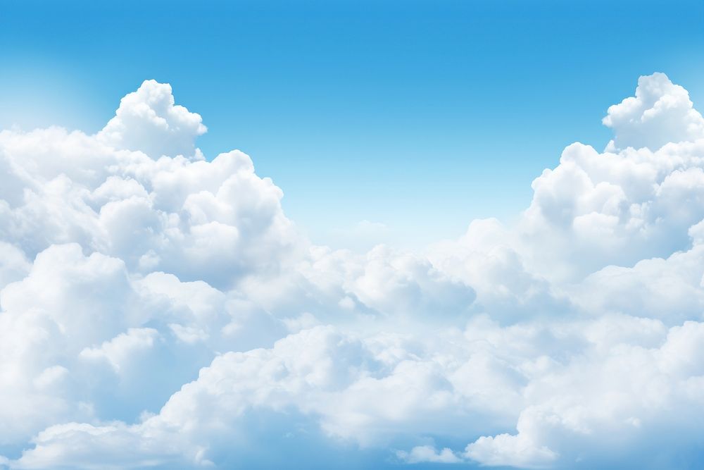 Volumetric clouds border backgrounds outdoors nature. AI generated Image by rawpixel.