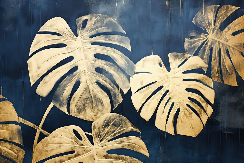Monstera art backgrounds plant. AI generated Image by rawpixel.