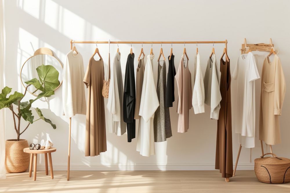 Clothes closet dress rack. AI generated Image by rawpixel.