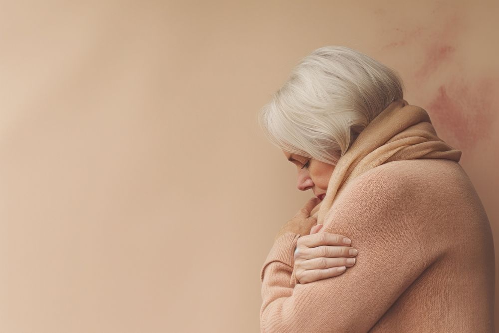 Older woman portrait hugging adult. AI generated Image by rawpixel.