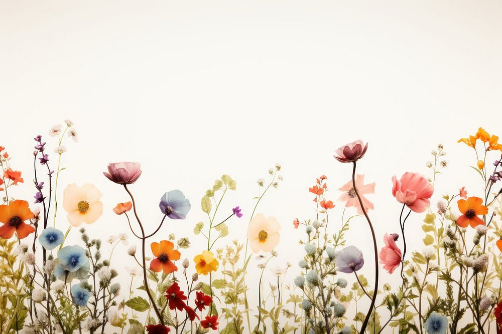 Flower border flower backgrounds outdoors. AI generated Image by rawpixel.