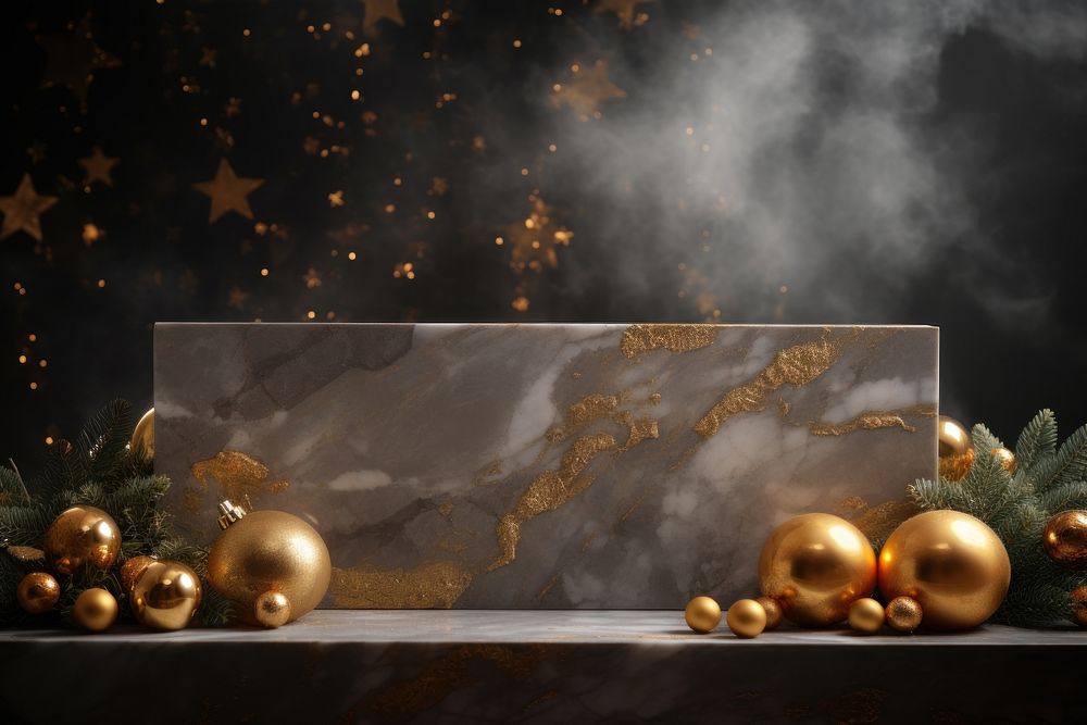 Gold star light hanging christmas architecture clapperboard. AI generated Image by rawpixel.