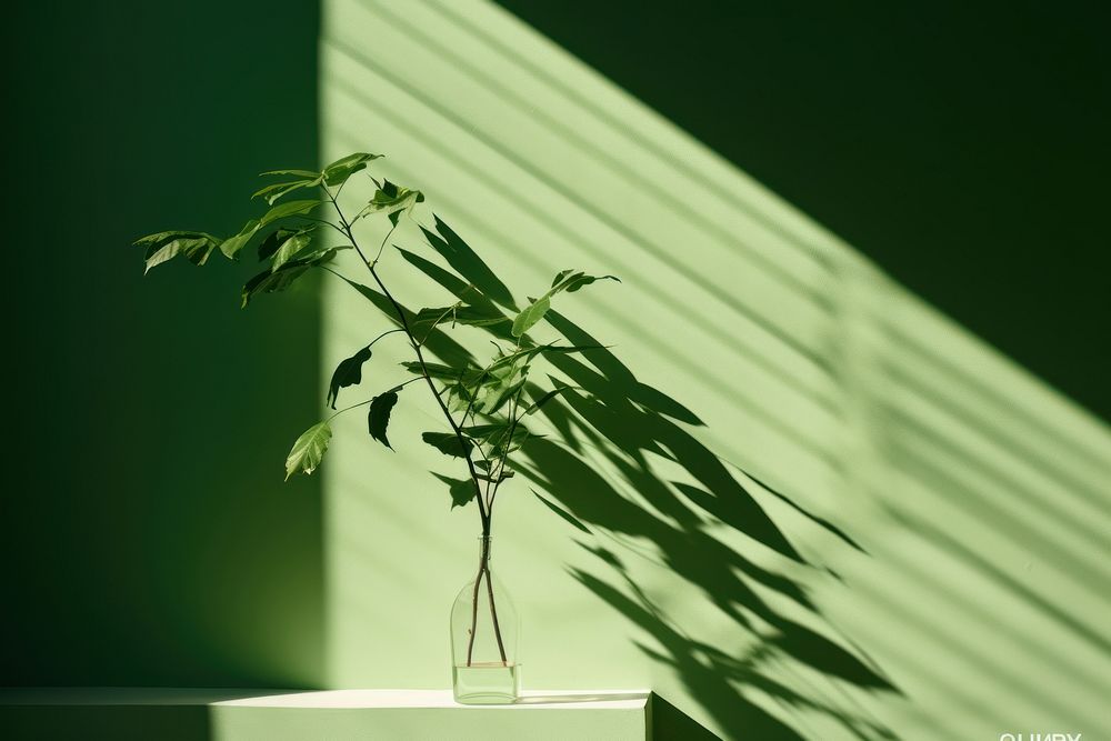 Green shadow plant light. AI generated Image by rawpixel.