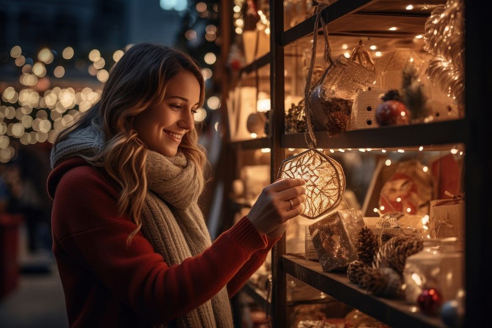 Christmas store decoration buying light. AI generated Image by rawpixel.