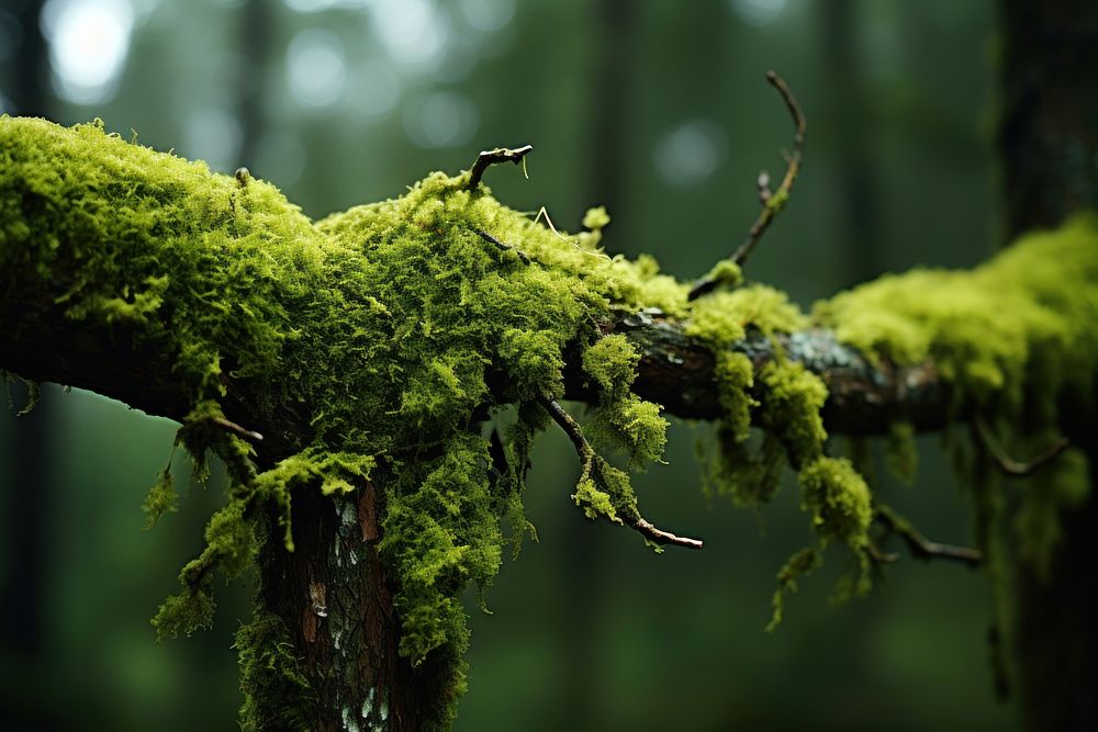 Moss tree outdoors woodland. AI generated Image by rawpixel.