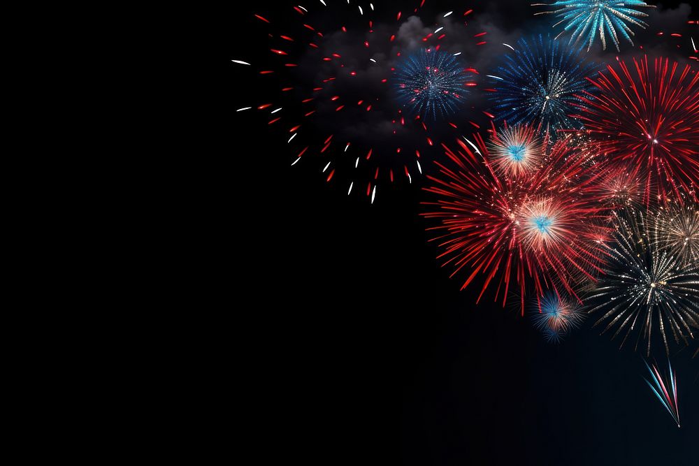 Firework border fireworks outdoors night. AI generated Image by rawpixel.