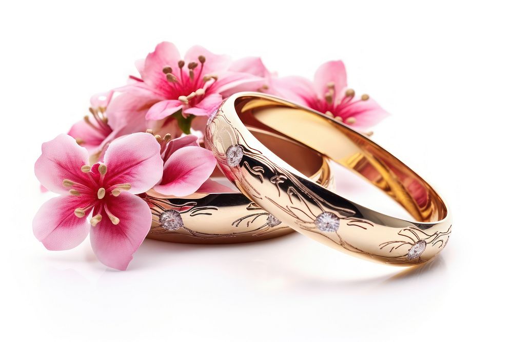 Golden rings flower jewelry plant. AI generated Image by rawpixel.