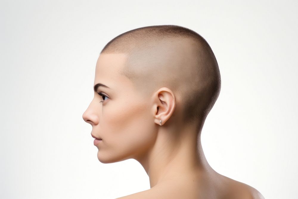 Buzz cut hair portrait adult photo. AI generated Image by rawpixel.