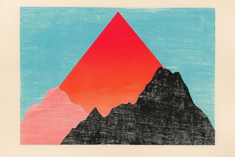 Mountain art painting creativity. AI generated Image by rawpixel.