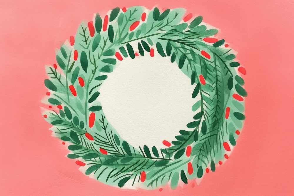 Wreath wreath art christmas. AI generated Image by rawpixel.