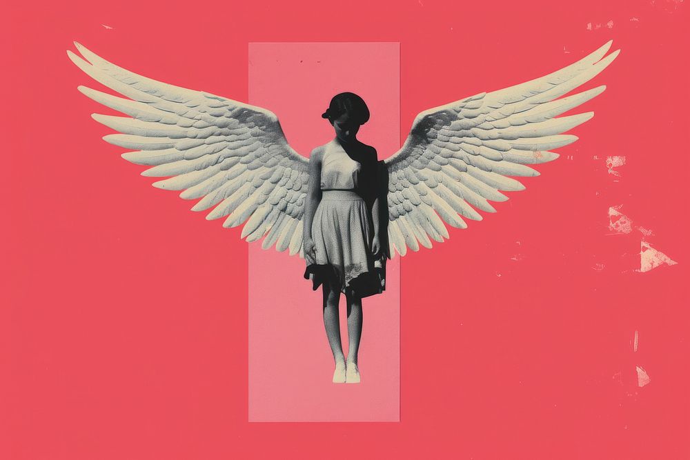 Angel bird art representation. AI generated Image by rawpixel.
