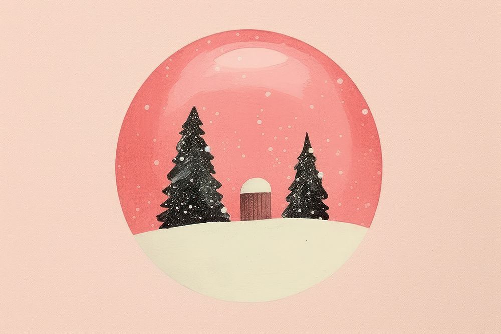 Snow globe christmas plant tree. AI generated Image by rawpixel.