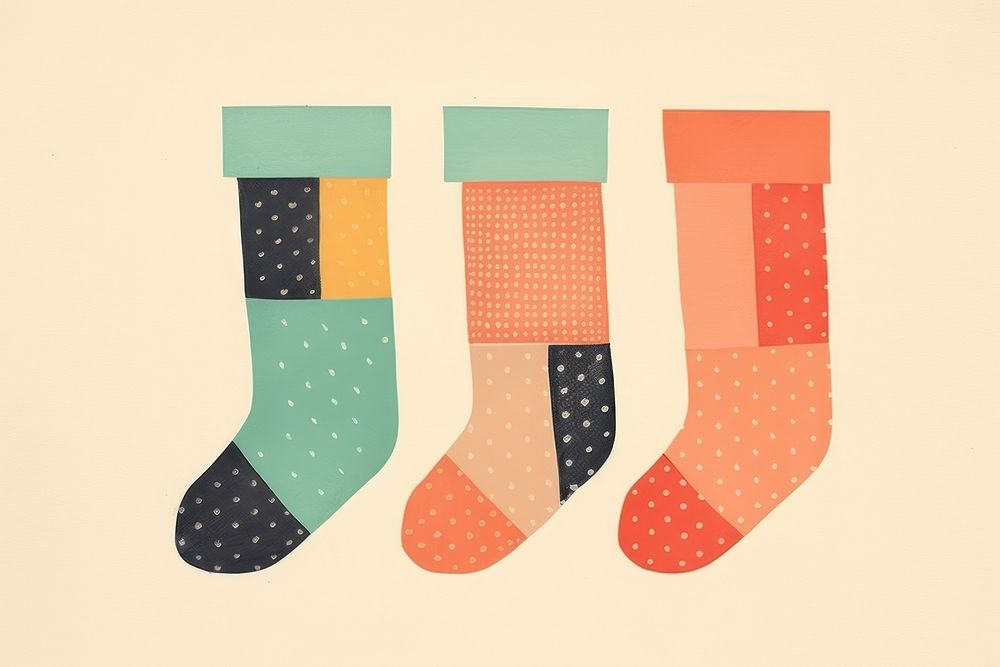 Christmas stockings christmas pattern sock. AI generated Image by rawpixel.