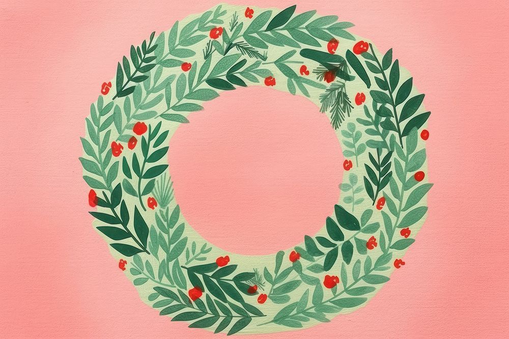 Wreath wreath art christmas. AI generated Image by rawpixel.