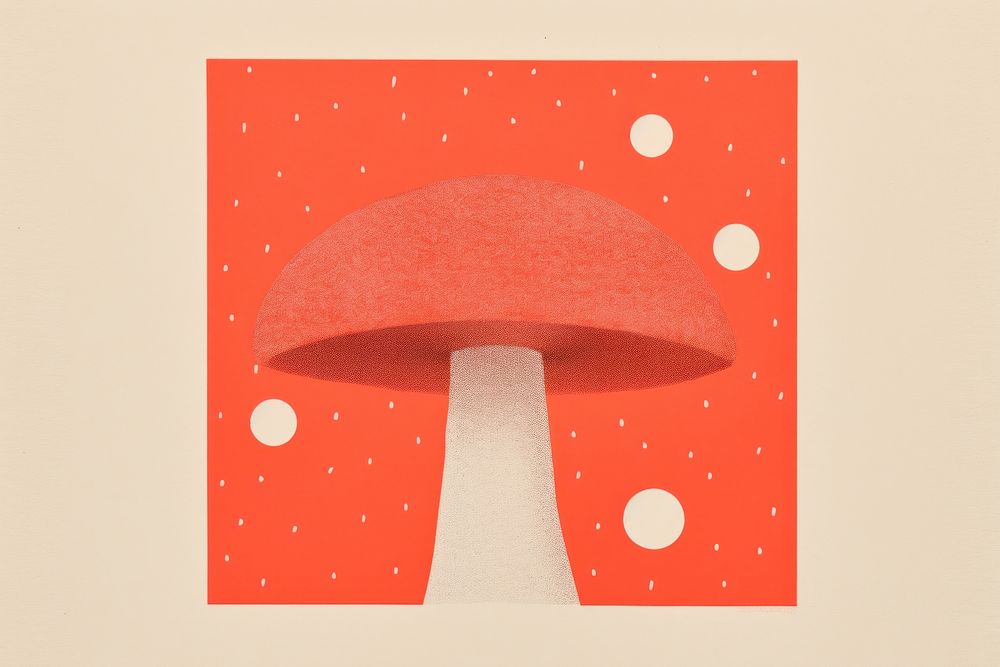 Mushroom art agaric lampshade. AI generated Image by rawpixel.