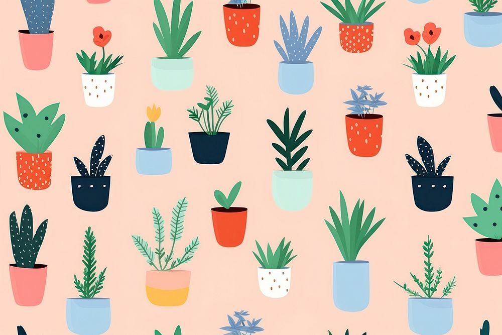 Simple plant backgrounds pattern arrangement. AI generated Image by rawpixel.