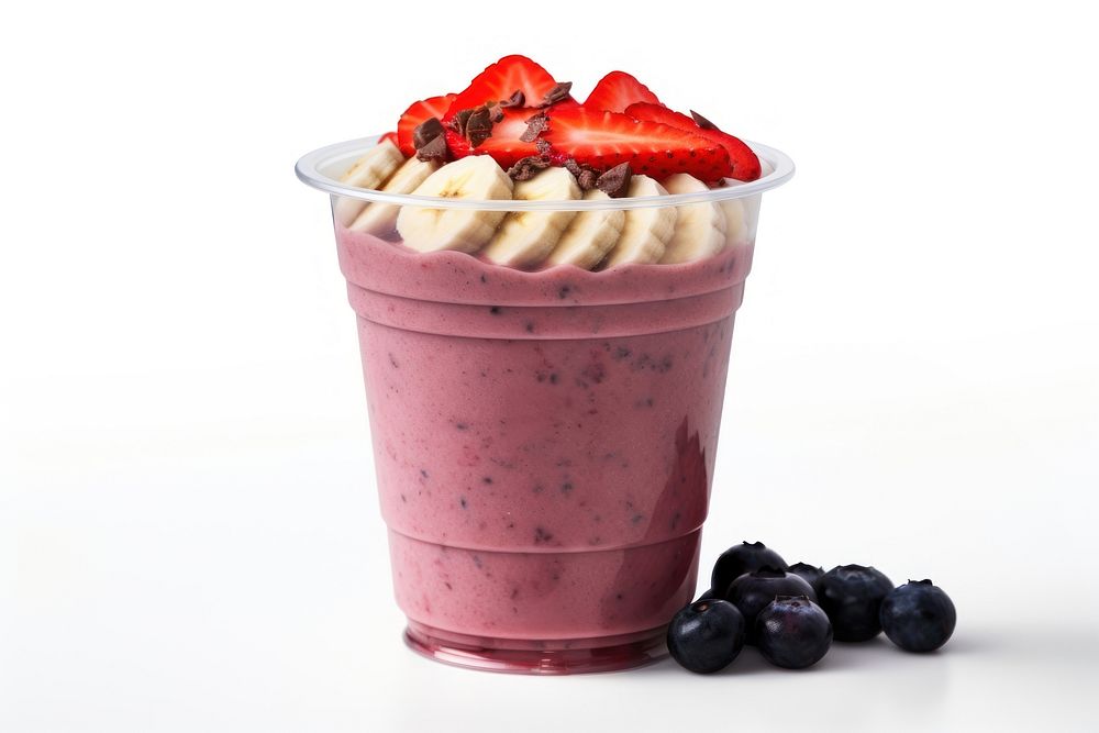 Acai smoothies berry strawberry dessert. AI generated Image by rawpixel.