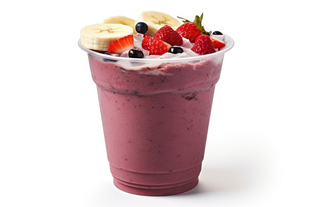 Acai smoothies berry strawberry milkshake. AI generated Image by rawpixel.