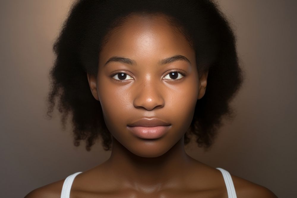 Teenager black woman portrait skin photo. AI generated Image by rawpixel.