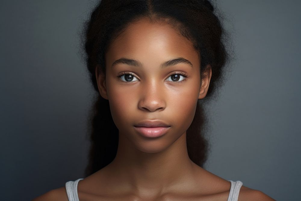 Teenager black woman portrait skin adult. AI generated Image by rawpixel.