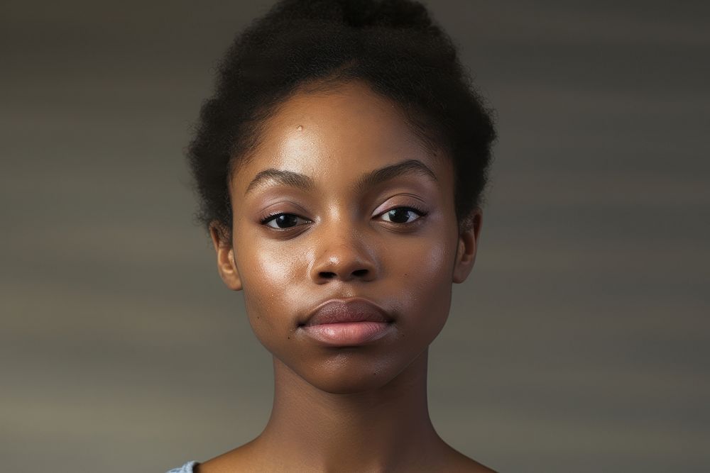 Teenager black woman portrait skin photo. AI generated Image by rawpixel.