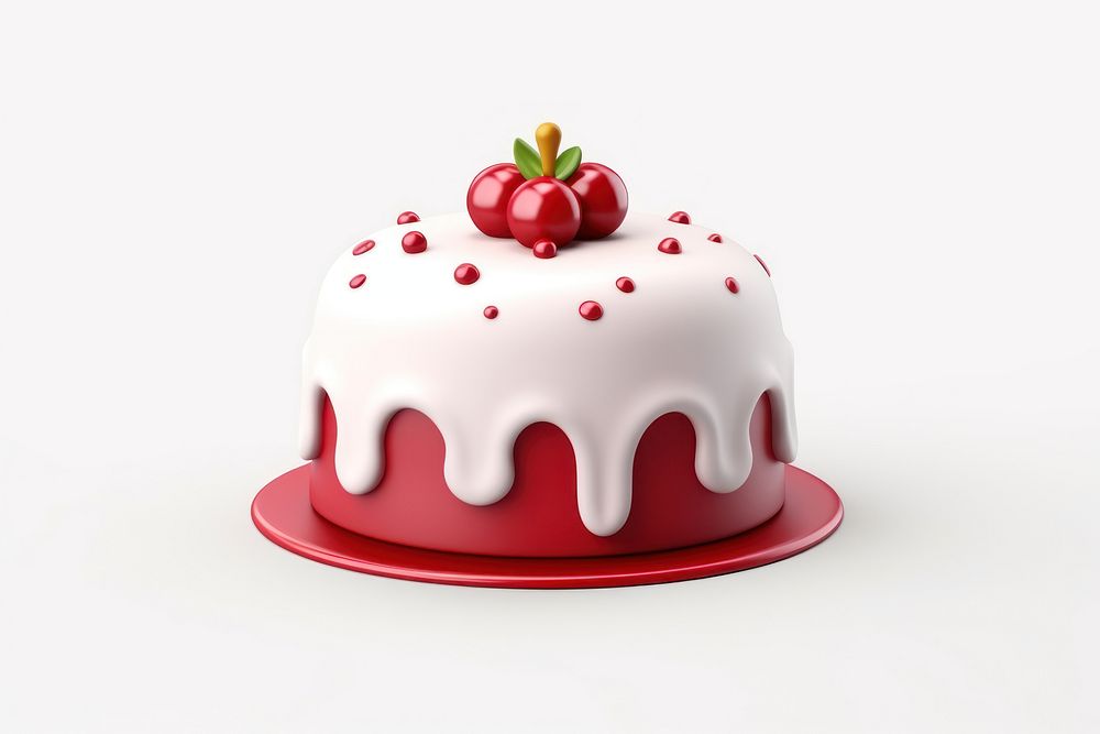 A new year cake dessert berry icing. AI generated Image by rawpixel.