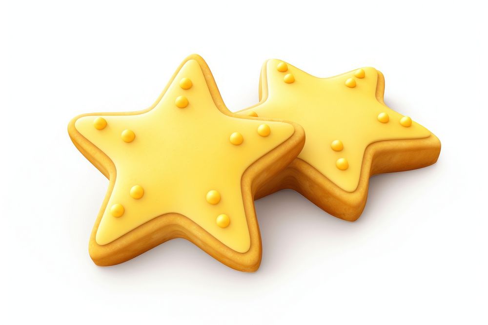 Sugar cookies icing dessert yellow shape. AI generated Image by rawpixel.