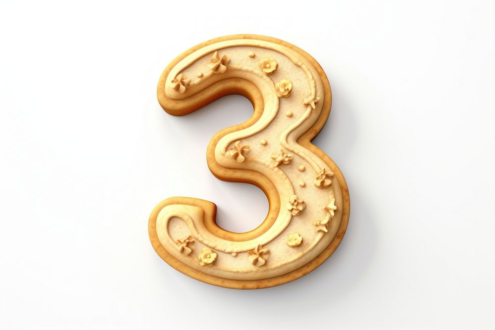 Sugar cookies icing number shape food. AI generated Image by rawpixel.