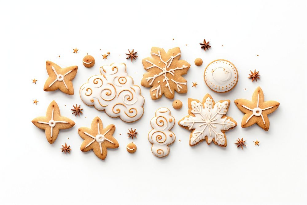 Sugar cookies icing gingerbread dessert shape. AI generated Image by rawpixel.