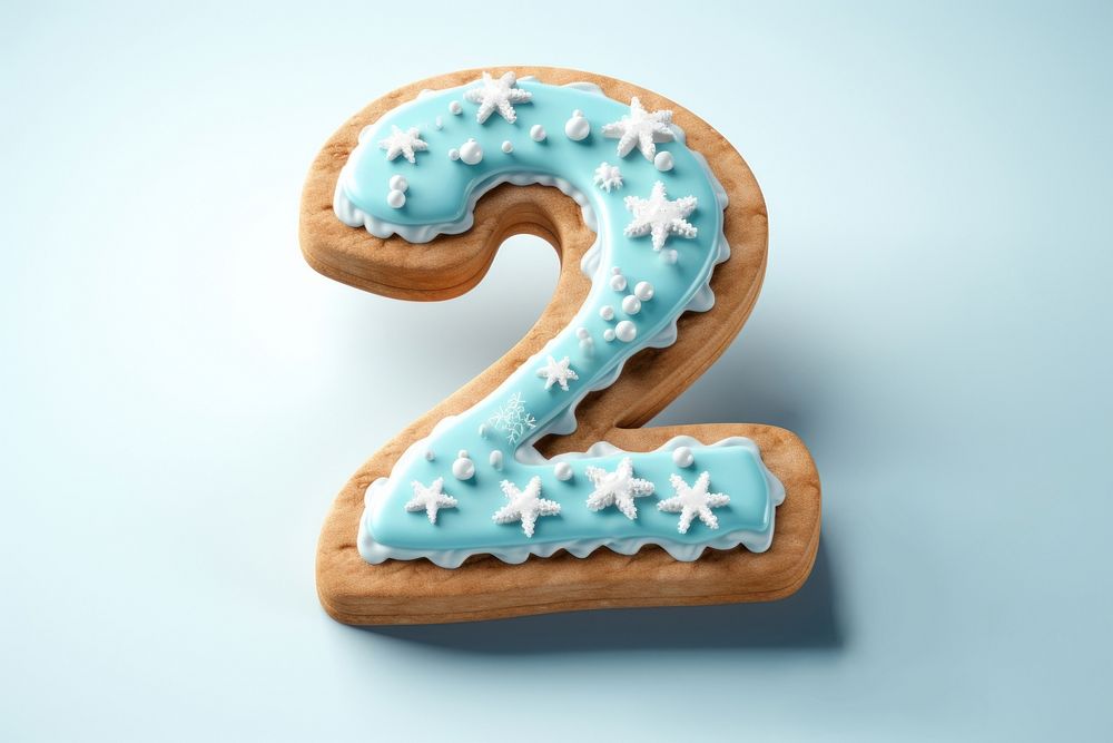 Sugar cookies icing number text dessert. AI generated Image by rawpixel.