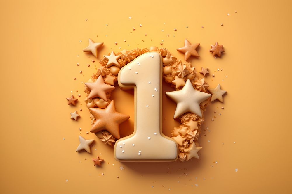 Sugar cookies icing number text celebration. AI generated Image by rawpixel.
