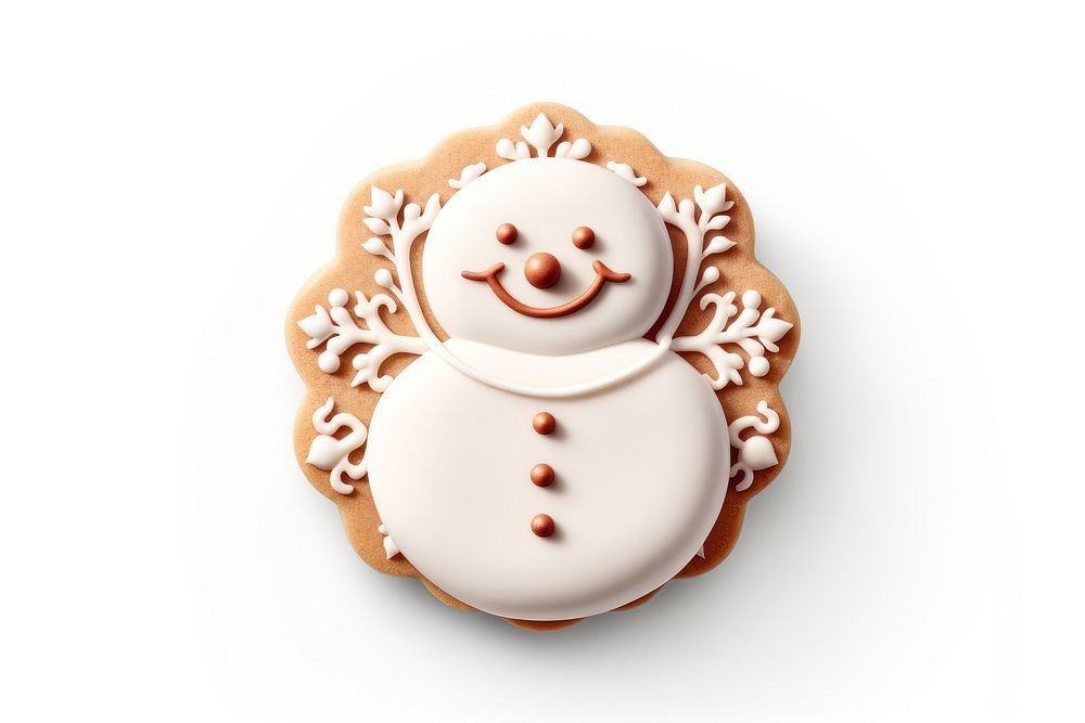 Sugar cookies icing gingerbread dessert snowman. AI generated Image by rawpixel.
