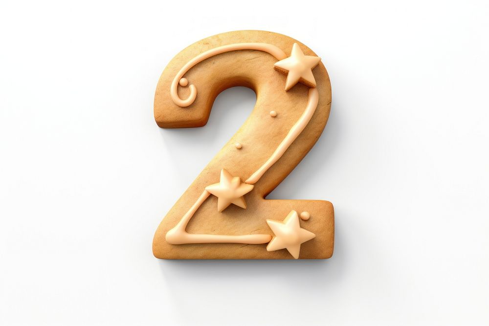 Number text cookie shape. AI generated Image by rawpixel.