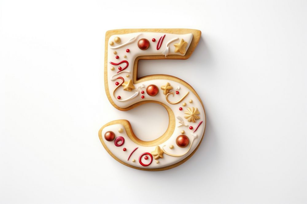 Sugar cookies icing number text shape. AI generated Image by rawpixel.