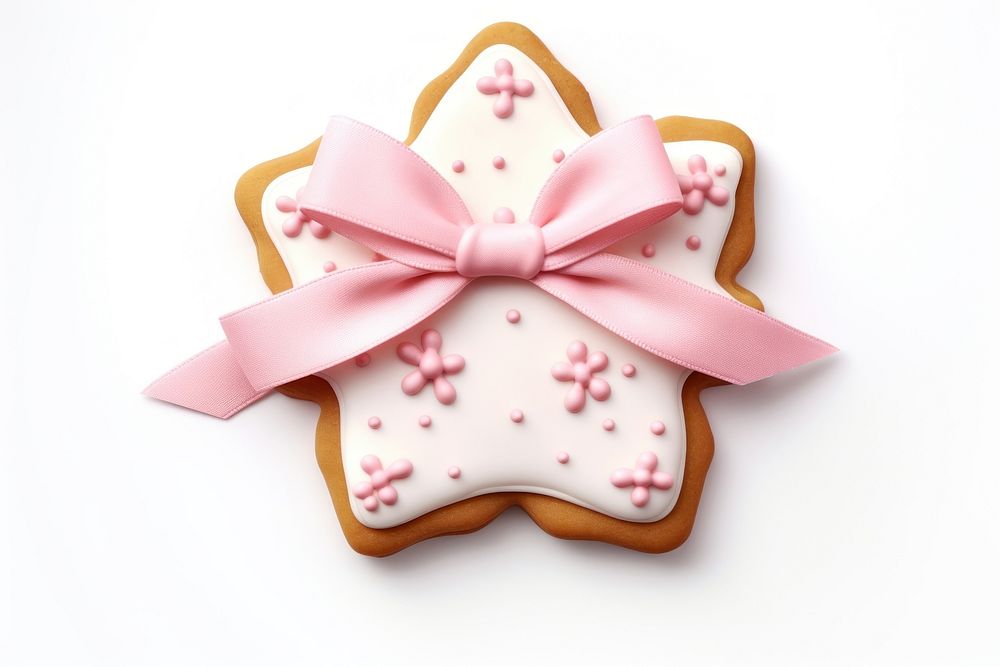 Sugar cookies icing dessert ribbon shape. AI generated Image by rawpixel.