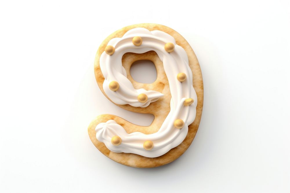 Icing dessert cookie number. AI generated Image by rawpixel.