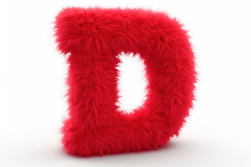 PNG Alphabet I shape red fur white background. AI generated Image by rawpixel.