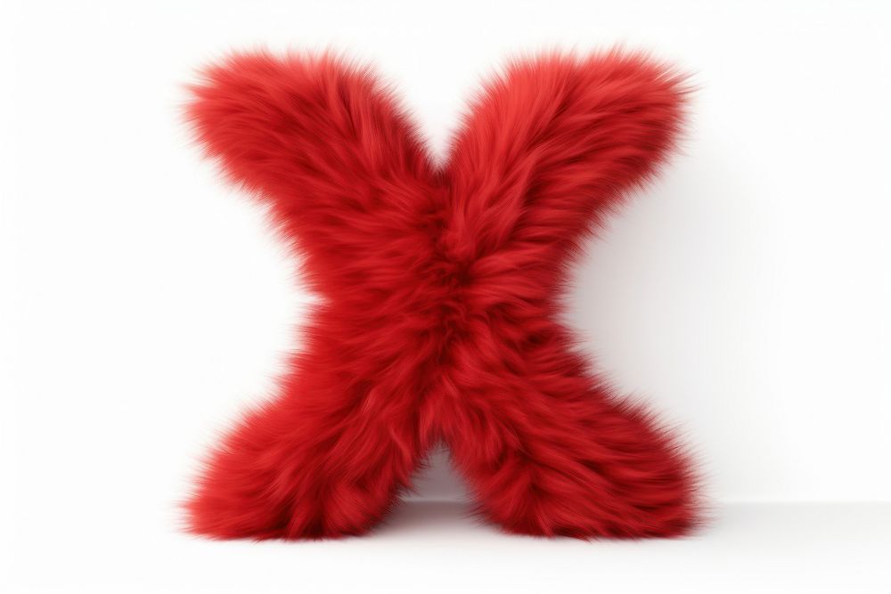 PNG Alphabet X shape fur red white background. AI generated Image by rawpixel.