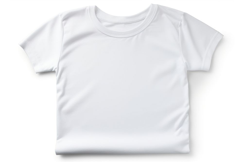 White teeshirt t-shirt sleeve white background. AI generated Image by rawpixel.