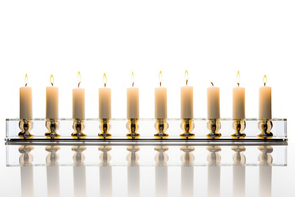 Candle hanukkah white background spirituality. AI generated Image by rawpixel.