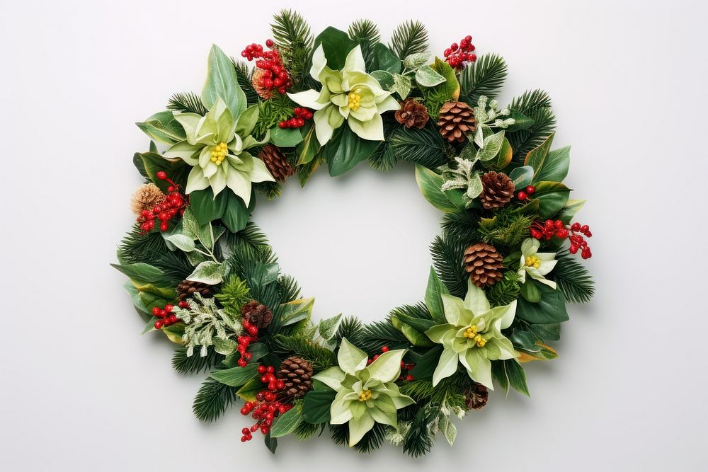 A mini christmas wreath plant celebration decoration. AI generated Image by rawpixel.