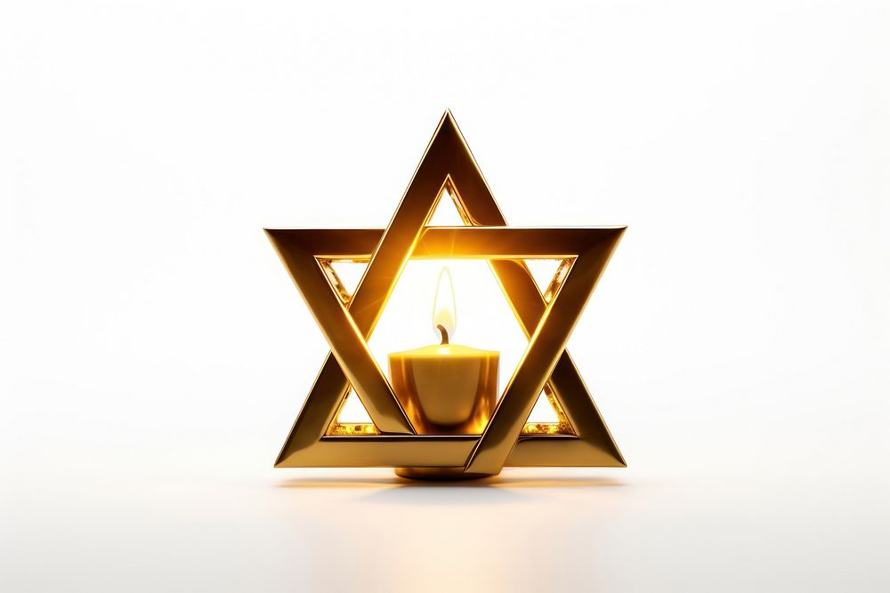 Hanukkah candle symbol white background. AI generated Image by rawpixel.