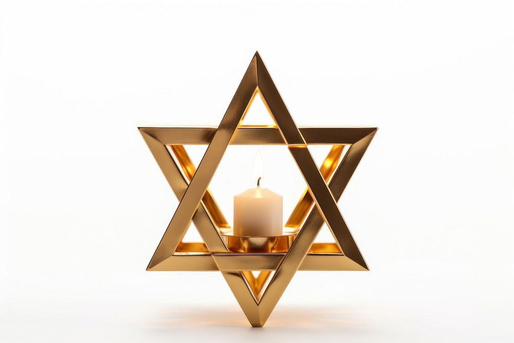 Hanukkah candle white background spirituality. AI generated Image by rawpixel.